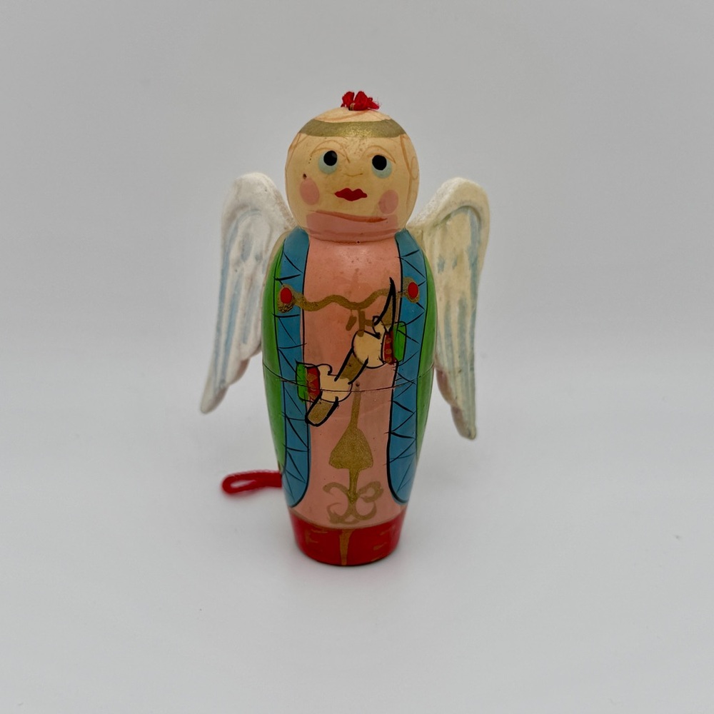 Midwest Imports Ornament Angel Wooden Collectible Figure 3 Inches